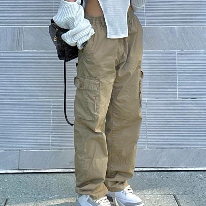 Straight Leg Vintage Y2K Cargo Jeans, , women clothing, straight-leg-vintage-y2k-cargo-jeans, , fairypeony