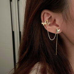 Micro-inlaid Zircon Butterfly Earrings, , women clothing, micro-inlaid-zircon-butterfly-earrings, , fairypeony