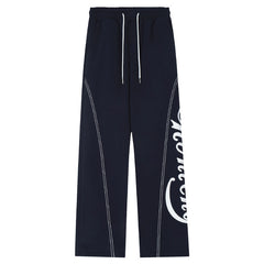 Stitch Design Logo Baggy Sweatpants - fairypeony