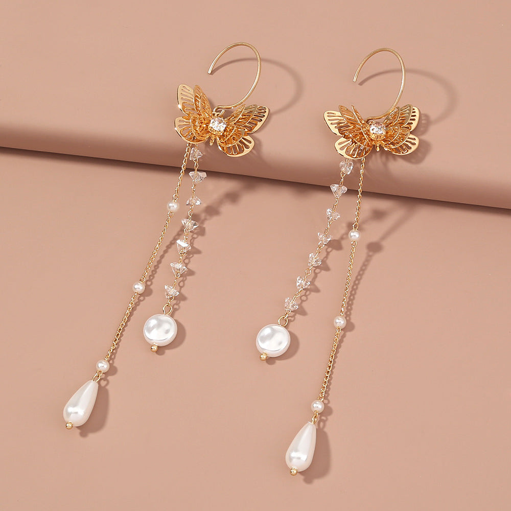 Butterfly Tassel Type C Ear, , women clothing, butterfly-tassel-type-c-ear, , fairypeony