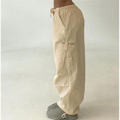 Drawstring Y2K Baggy Parachute Pants, , women clothing, drawstring-y2k-baggy-parachute-pants, , fairypeony