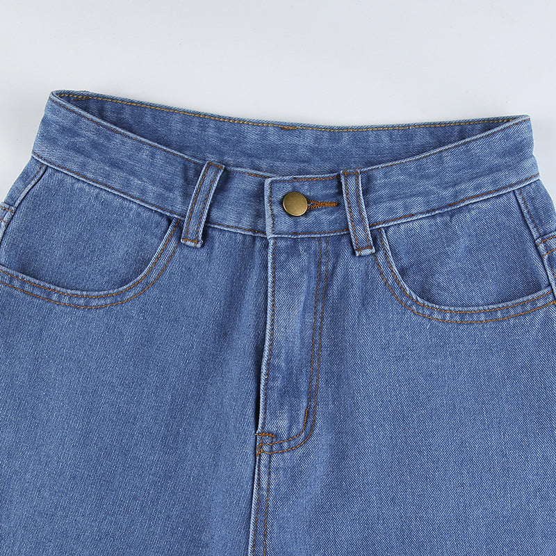 High Waist Slim Fit Flared Jeans, , women clothing, high-waist-slim-fit-flared-jeans, , fairypeony