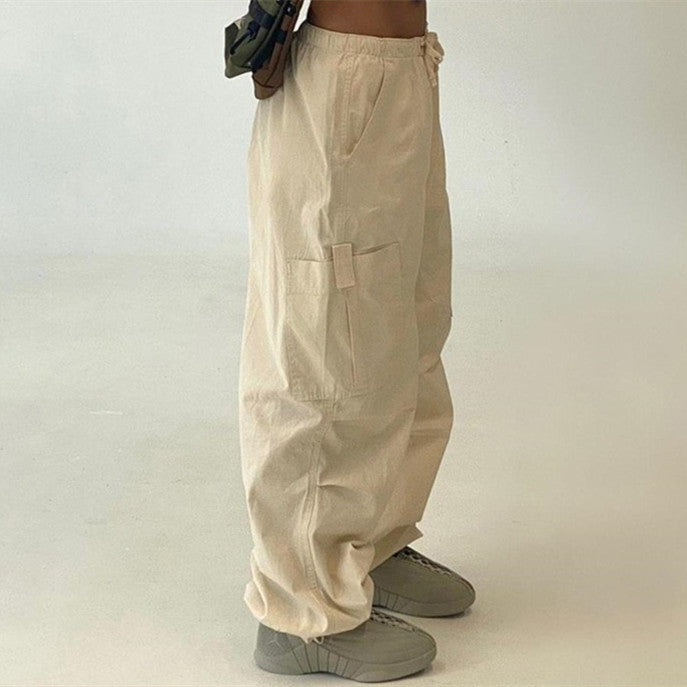 Drawstring Y2K Baggy Parachute Pants, , women clothing, drawstring-y2k-baggy-parachute-pants, , fairypeony