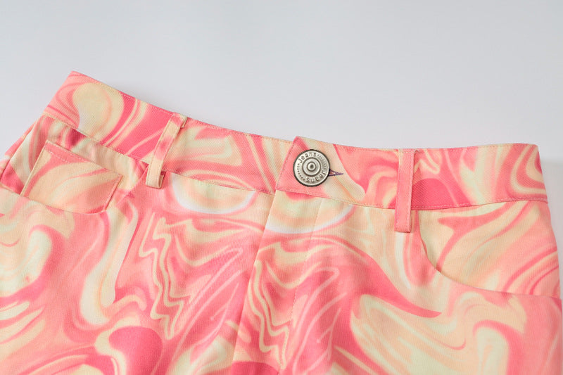 Printed Loose Casual Flare Pants, , women clothing, printed-loose-casual-flare-pants, , fairypeony