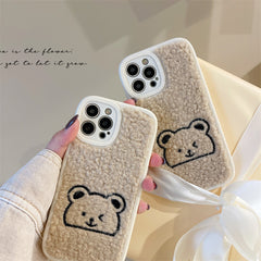 Embroidered Bear Phone Case, , women clothing, embroidered-bear-phone-case, , fairypeony