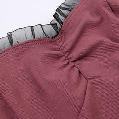 Vintage Lace Letter Print Tank Top - fairypeony