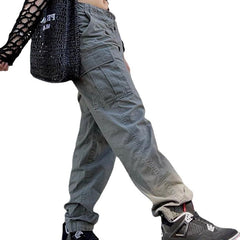 Straight Leg Vintage Y2K Cargo Jeans, , women clothing, straight-leg-vintage-y2k-cargo-jeans, , fairypeony