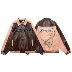 Oversized Pu Leather Varsity Jacket, , women clothing, oversized-pu-leather-varsity-jacket-1, , fairypeony
