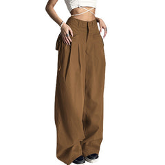 Retro Street Low Waist Wide Leg Pants, , women clothing, retro-street-low-waist-wide-leg-pants, , fairypeony