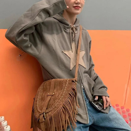 Star Couple Army Green Hoodie, , women clothing, star-couple-army-green-hoodie, green, L, M, S, XL, XXL, fairypeony