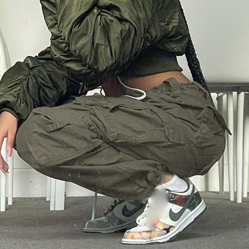 Washed Pocket Patched Cargo Pants, , women clothing, washed-pocket-patched-cargo-pants, grey, fairypeony