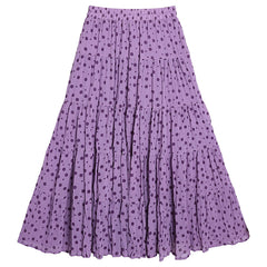 Casual Floral Umbrella Maxi Skirt - fairypeony