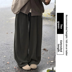 High Waist Curved Wide-Leg Pants – Slim Fit Straight Trousers in Regular & Extended Length