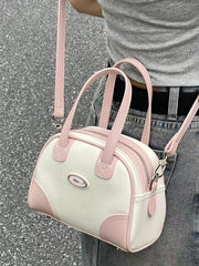Pink and White Candy Crossbody Bag - fairypeony