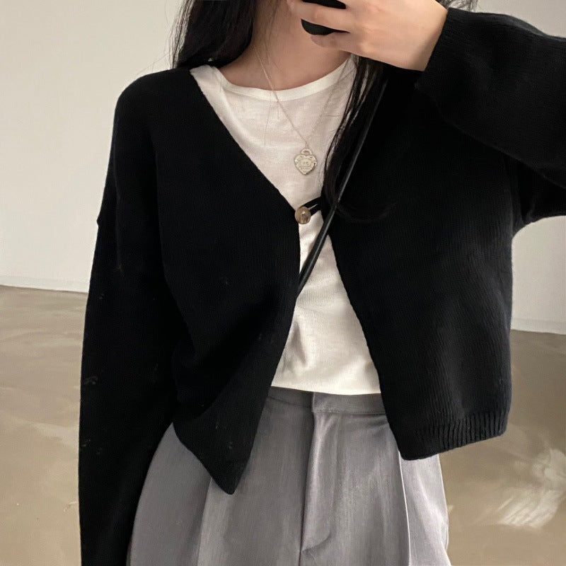 Solid Color Casual Oversized Cardigan