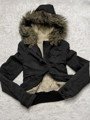 Fleece-Lined Workwear Hooded Jacket