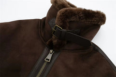 Vintage Lamb Wool Zip Up Jacket - fairypeony