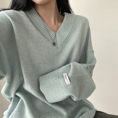 Women's V-neck sweater
