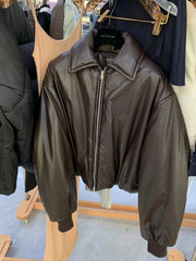 Vintage Padded Cropped Aviator Jacket