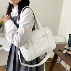 Solid Color Uniform Pu Leather Crossbody Bag