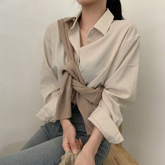 Casual Striped Long Sleeve Blouse