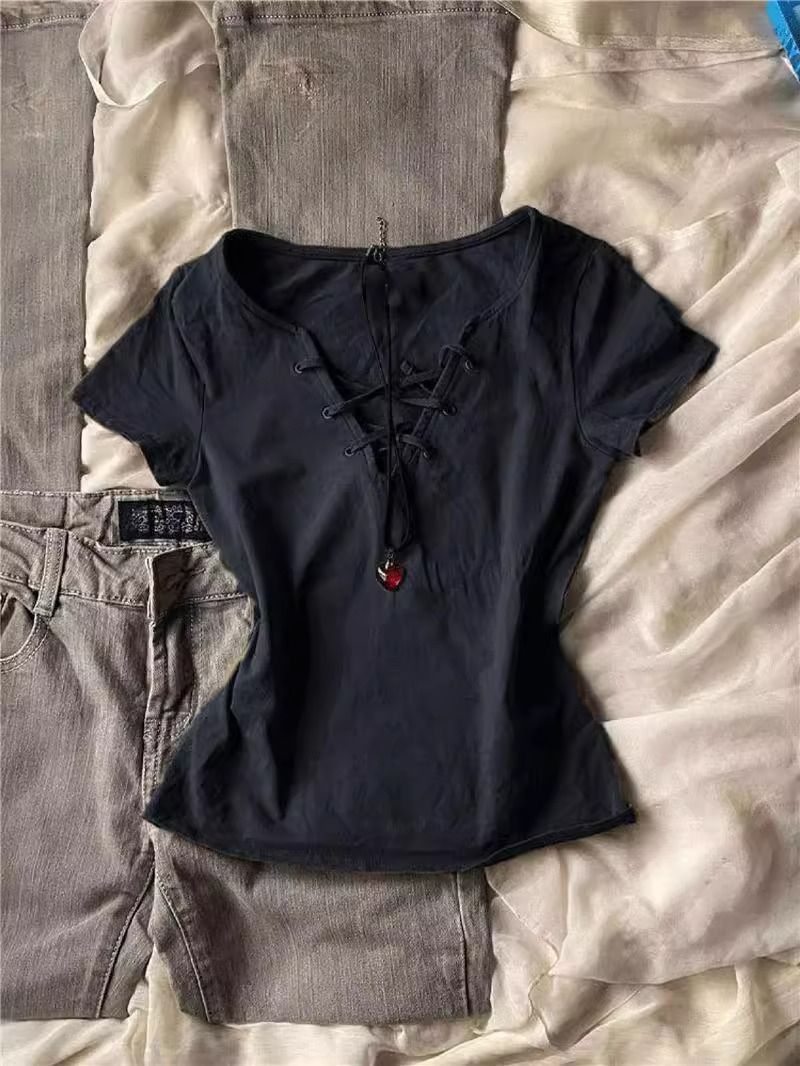 Retro Cotton Short Sleeve T-Shirt