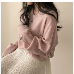 Women's V-neck sweater