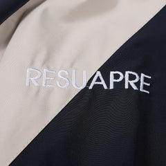 Color Block Oversized Waterproof Jacket - fairypeony