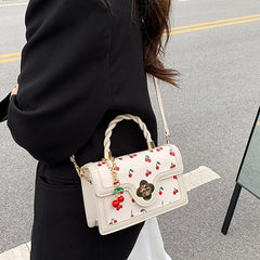 Aesthetic Cherry Print Crossbody Bag