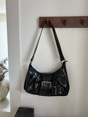 Vintage Y2K Punk Pu Leather Shoulder Bag - fairypeony