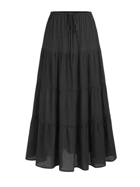 High Waist with Lace-Up MaxI Skirt