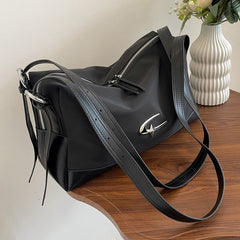 Vintage Metal Logo Shoulder Bag