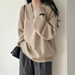 Women's V-neck sweater