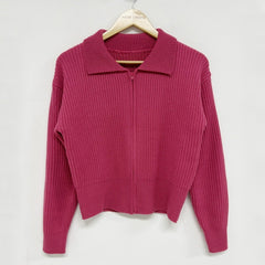 Vintage Zip Up Casual Versatile Cardigan