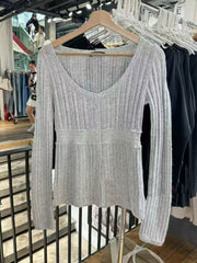 Low round-neck open-knit cardigan