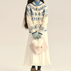 Vintage Fair Isle Zip Up Cardigan