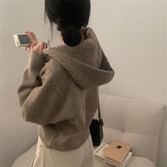 Knit Cardigan Jacket – Oversized Button-Front Sweater Coat