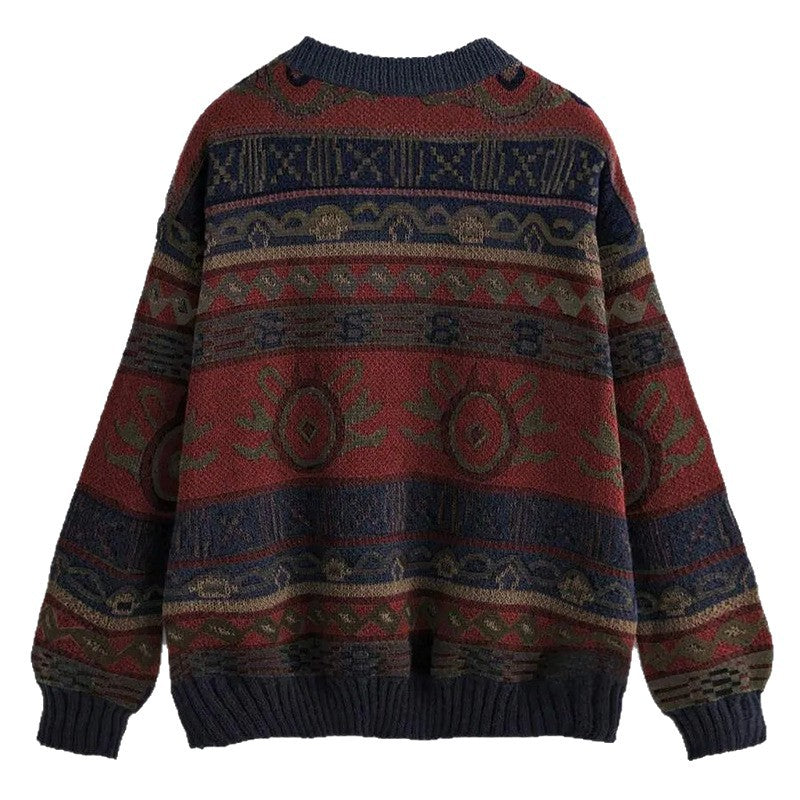Womens Round Neck Pullover Sweater - fairypeony