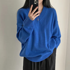 Women's V-neck sweater