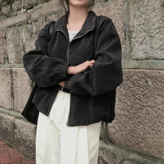 Vintage Oversized Suede Jacket