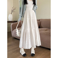 Embroidered Patchwork Spliced Maxi Skirt