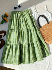 Women's Printed A-Line Layered Skirt - fairypeony