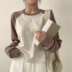 Vintage Raglan Long Sleeve Preppy Tee