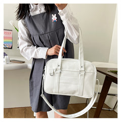 Solid Color Uniform Pu Leather Crossbody Bag