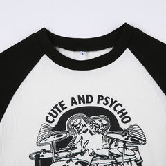 Vintage 90's Print Raglan Short Sleeve Tee - fairypeony