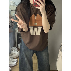 Vintage Embroidered Hat Short Sleeve Tee