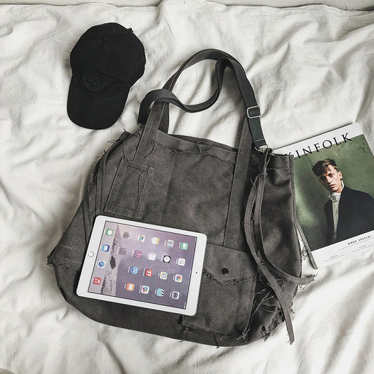 Raw Edge Large Crossbody Bag