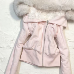 Vintage Hooded Fleece Lined Jacket