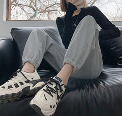 Basic Solid Color Jogger Pants