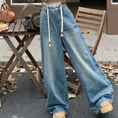 Vintage Blue Wash Baggy Boyfriend Jeans - fairypeony